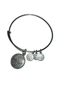 Alex And Ani Bangle Bracelet - Live A Happy Life 1 In Very Good Condition - Picture 1 of 4
