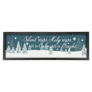 Northlight 23.5" Framed Silent Night Christmas Wall Sign - Picture 1 of 6