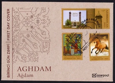 AZERBAIYÁN - 2025 AGHDAM CITY - FDC Foto 1 de 4