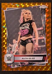 2025 Topps Chrome WWE ALEXA BLISS Orange Geometric Refractor /25 #107 - Bild 1 von 12