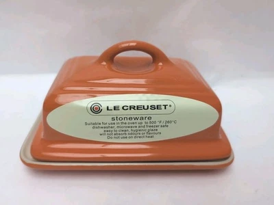 Le Creuset Stoneware Butter Dish Orange Brand New With Tags  - Image 1 of 4