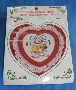 Neu Berlin gezählt Kreuzstich #2949 Hoppy Holidays Hase & Katze Ornament Kit - Bild 1 von 2