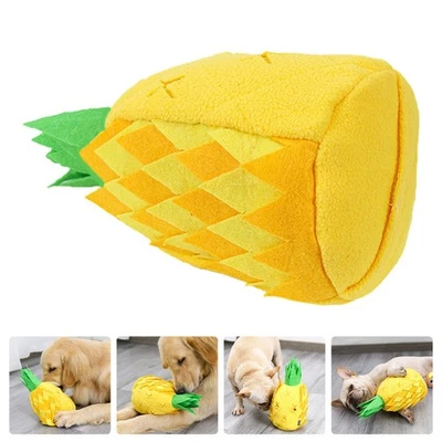  Dog Sniffing Mat Treat Dispensing Toys Pineapple Stuffed Chewing - Image 1 of 4
