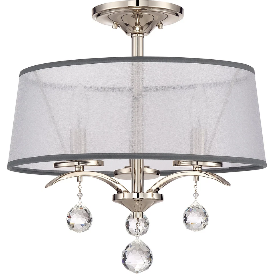 Lampadario Contemporaneo Whitney Metallo Argento Imperiale 3 Luci E14 - Immagine 1 di 1