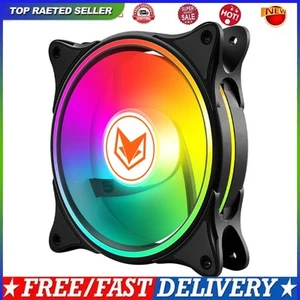 Water Cooling 12V 4 Pin PWM 5V 3Pin ARGB Aura Sync PC Case Fan (Black) - Afbeelding 1 van 12