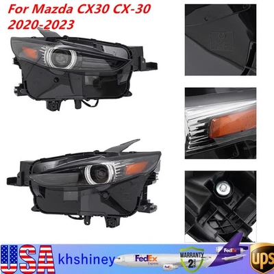Pair! For 2021-2023 Mazda CX-30 2.5S Left+Right Side LED Headlight non-AFS - Image 1 of 4