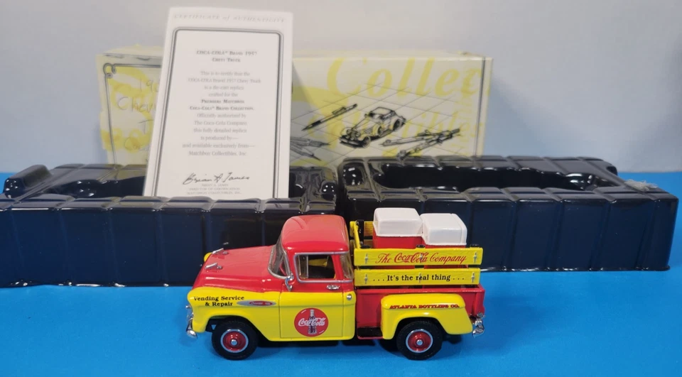 Matchbox Collectibles Coca Cola 1957 Chevy Truck 1:43 Scale YPC01-M COA Box - Image 1 of 4