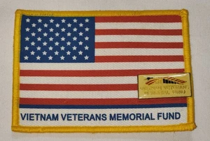Vintage “Vietnam Veterans Memorial Fund” Patch & Pin Badge Rare Vintage Military - Picture 1 of 7