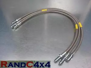 Land Rover Defender 110 +150mm Set tubi freno estesi acciaio inox 02150 - Foto 1 di 1