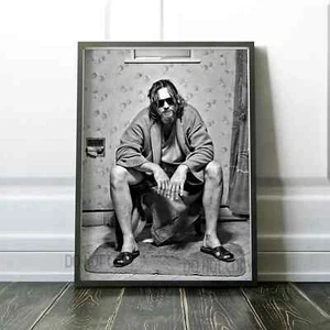 The Big Lebowski The Dude Bathroom Toilet Scene Premium Art Print - Picture 1 of 6