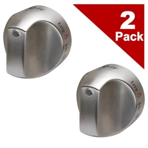 (2 Pack) WB03K10265 Burner Control Knob for GE AP4363671, PS2339711, WB03K10242 - Picture 1 of 5