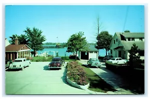 Postal cromada St. Clair River Michigan MI autos antiguos envío L.L. Cook D3 - Imagen 1 de 2