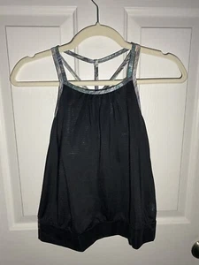 Zella Women's Cross Back Workout Top Size M Black And Multicolored *D43* - Picture 1 of 4