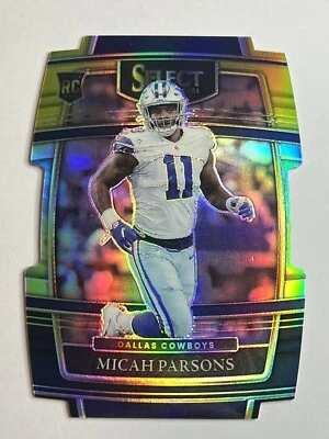 2021 PANINI SELECT MICAH PARSONS BLACK & GOLD CONCOURSE PRIZM DIE CUT RC #85 - Image 1 of 2