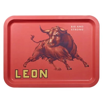 John Lewis Leon Tin Tray Red Limited Edition (L39.8cm x W29.5cm) Very Rare! - Image 1 of 3