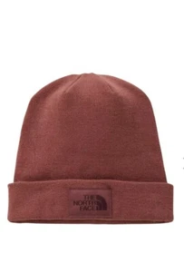 THE NORTH FACE Dock Worker Recycled Beanie Hat Maroon Purple One Size - Picture 1 of 7
