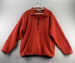 Vintage Eastern Mountain Sports EMS 1/2 Zip Fleece Jacket Mens Large Orange - Picture 1 of 12