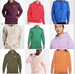 Nike Mens Sportswear Club Fleece Pullover Hoodie Hooded Sweatshirt - Picture 1 of 39