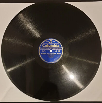 MALCUZYNSKI - Polonaise in A Flat Major (CHOPIN) UK 12" 78rpm Columbia Records - Image 1 of 3