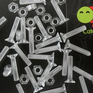 50x Tuercas y pernos de tornillo avellanados plástico transparente acrílico M4x 20 mm - Imagen 1 de 9