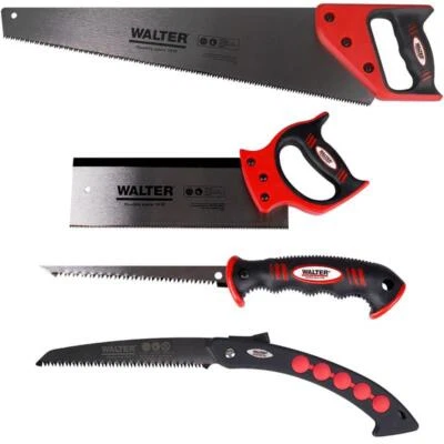 WALTER Sägen 4 tlg. Set Handsäge Rückensäge Stichsäge Universalsäge - Bild 1 von 4