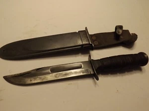 USN Ka-Bar MK 2 Military WWII Fighting Knife with Scabbard Nord 6581 USN-VG - Picture 1 of 20