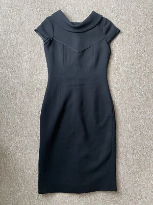 Hobbs Black Wool Sheath Dress – Size 10 - Image 1 of 4