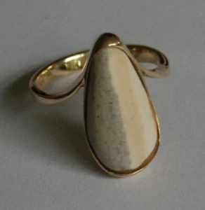 Unikat Goldschmiede Ring Solitär Stein 585 Gold Neu wertig - Bild 1 von 5