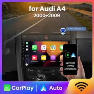 Radio de coche Wireless Carplay 1+32G para Audi A4 8E 2000-2009 Android 12 navegación - Imagen 1 de 11
