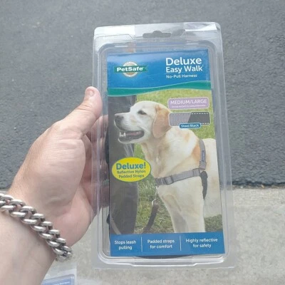 PetSafe Deluxe Easy Walk No-Pull Harness Medium/Large Steel Black - Image 1 of 4