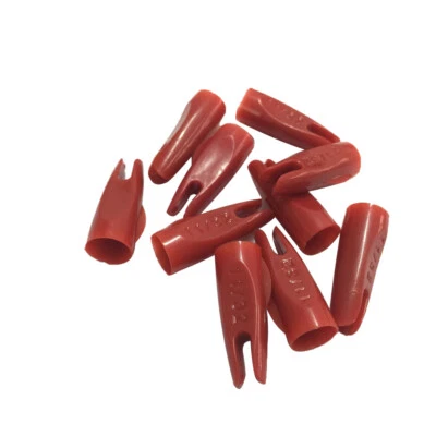 100pk Plastic Arrow Nocks for 11/32" Compound Bow Arrows Tails 3 Colors - Image 1 of 4