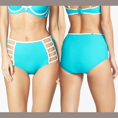 NUEVO Pantalón de bikini rojo Carter I Dream of Genie cintura alta aguamarina [talla S/6] #L606 Foto 1 de 4