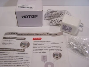 Adaptador de cable Hotop 24 voltios C para termostato inteligente cable de 16,5 pies BLANCO - Imagen 1 de 5