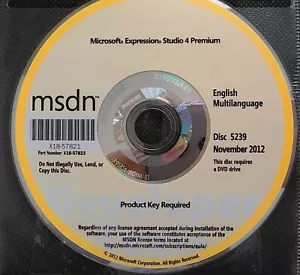Microsoft Expression Studio 4 Premium Full Version w/ Product Key & License - Picture 1 of 1