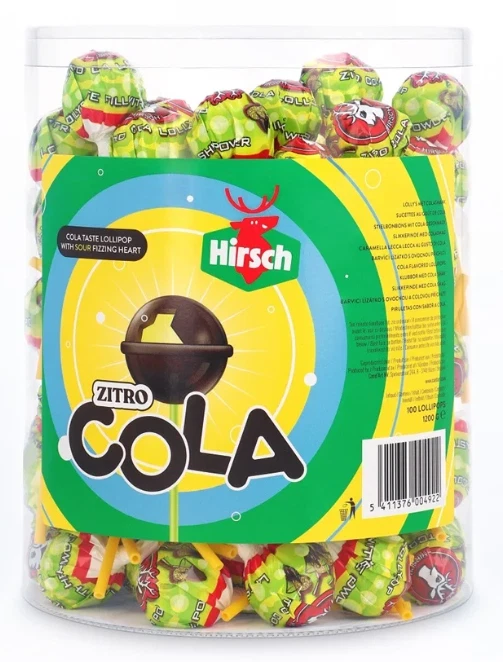 Hirsch Zitro Cola Lolly (100 pezzi) lecca lecca