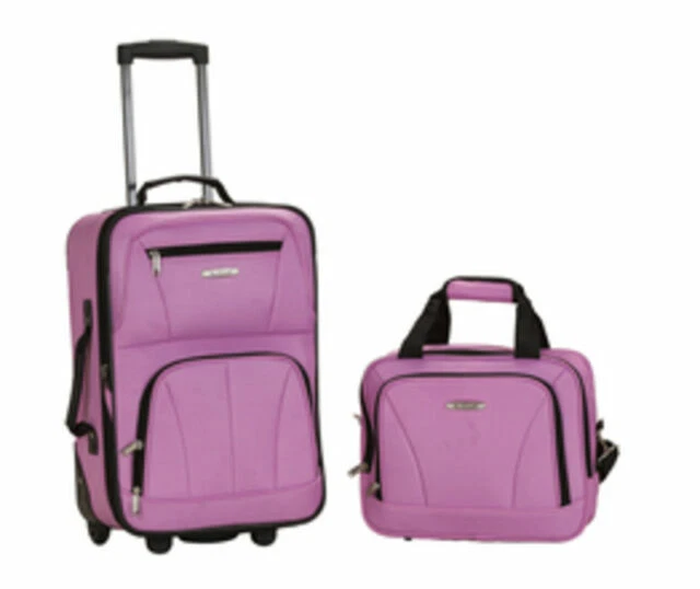 Rockland Fashion Softside Upright Luggage Set Pink 2-piece  - F102PINK