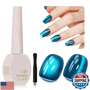 SUPWEE Blue Cat Eye Gel Nail Polish, 15ML Jelly Glass CatEye Magnetic Gel wit - Picture 1 of 5