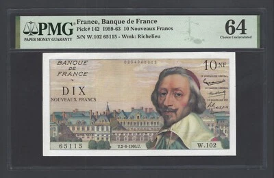 France 10 Francs 2-6-1960 P142 Uncirculated Graded 64 - Image 1 of 2