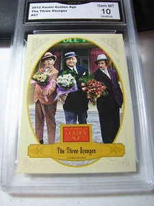 THE THREE STOOGES 2012 PANINI GOLDEN AGE # 57 GRADED 10 L@@@K - Picture 1 of 1