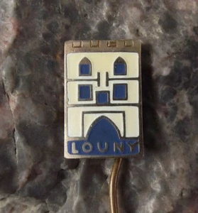 Louny Gothic Architecture Building Front Facade Tourist Souvenier Pin Badge - Picture 1 of 3