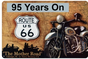 95 Years on The Mother Road Route 66 Indian Harley Bikes 66 Sign Limited Ed 50 - Bild 1 von 2