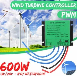 600W 12V/24V/48V Windladeregler Charge Controller Windgenerator PWM Laderegler - Bild 1 von 18