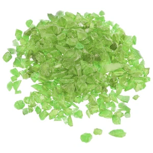 Dekorativer Glas-Kies 3-6mm 450g/1 lbs Unregelmäßiger Fels Sand Steine Grasgrün - Bild 1 von 5