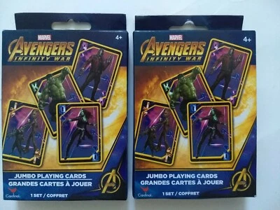 Marvel Avengers Infinity War Jumbo Deck Playing Cards set of 2 NEW Free Shipping - Image 1 of 2
