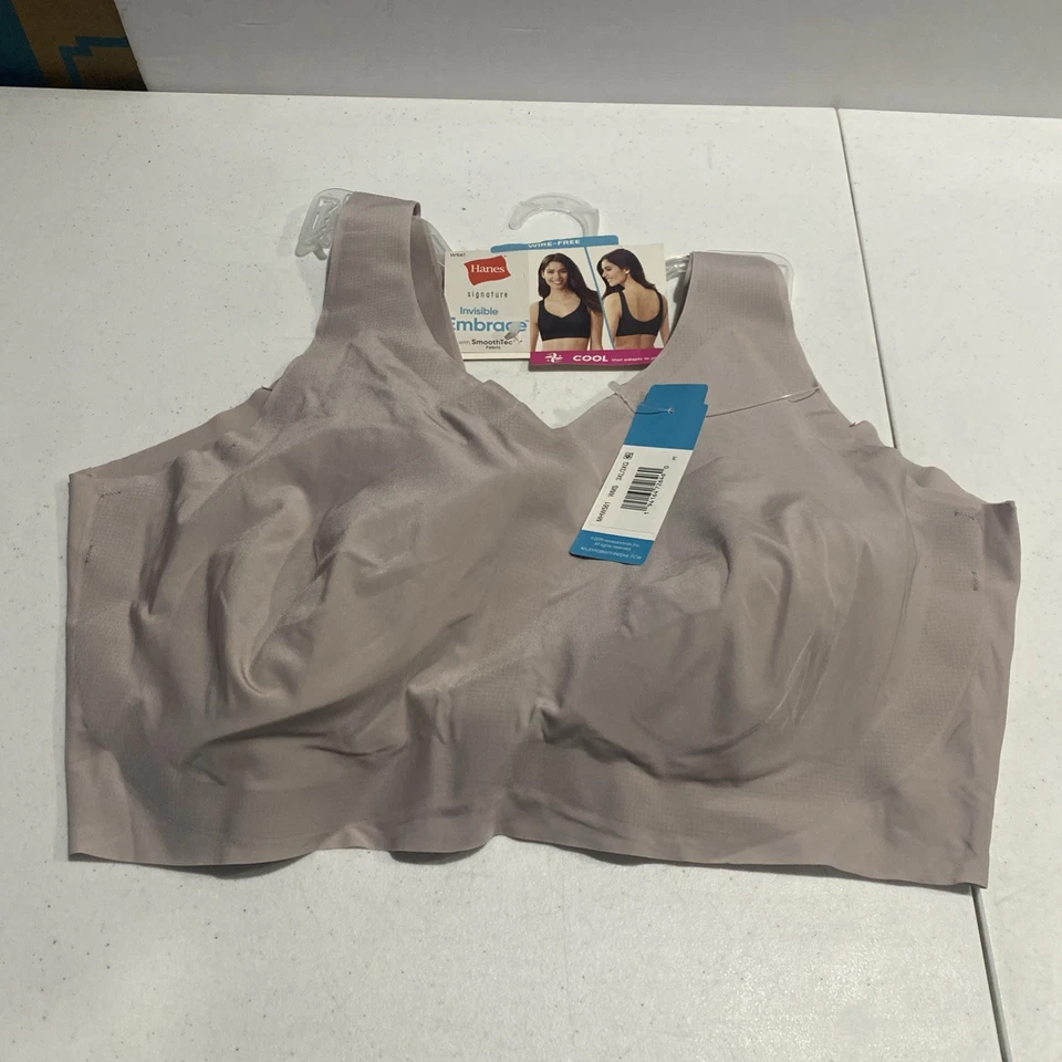Hanes Signature MHW561 Invisible Embrace Wire- Bra Choose Size 2XL CRANBER