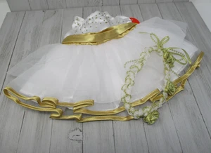 Build A Bear White and Gold Dress With Hair Piece NWT - Picture 1 of 6