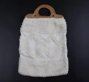 Bolsa de tejer vintage soporte para agujas artesanías mango de plástico costura tejido años 70 - Imagen 1 de 7