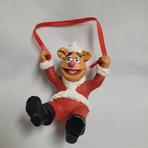 RARE 1990 Hamilton Presents The Muppets Fozzie Bear Santa Christmas Ornament - Picture 1 of 4