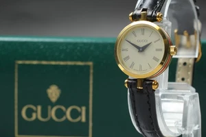 [N MINT w/Box] Vintage Gucci Shelly line Roman Quartz women's watch Swiss Made - Picture 1 of 10