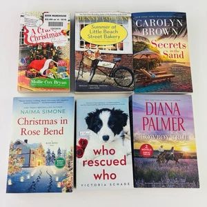 Lot of 6 Mixed Authors and Mixed Variety Paperback Lot Romance Books - Picture 1 of 6